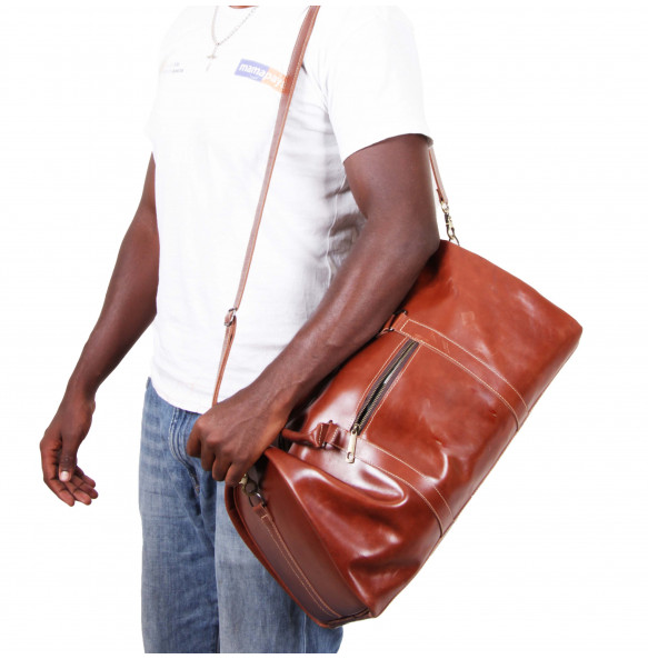 Etanesh_ Genuine Leather Travel Bag 