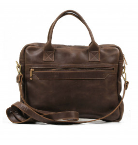 Zebib_ Leather Laptop Shoulder Bag (40*33cm)