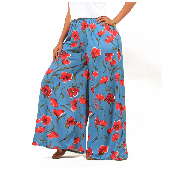 Markon Women’s flora print  wide leg Plus size pants