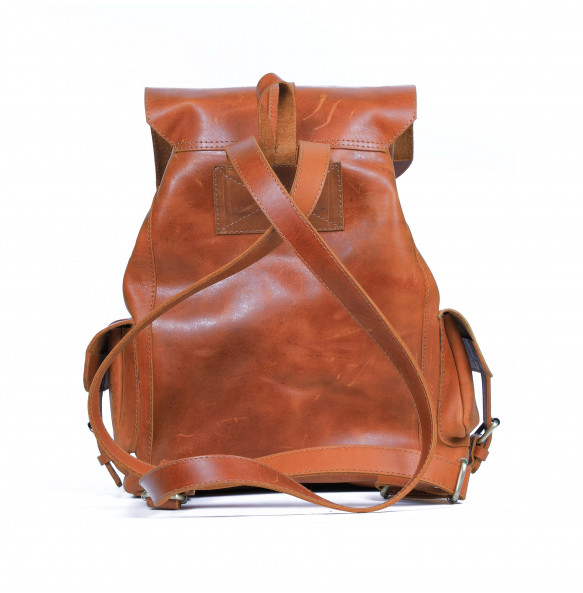Tiru Unisex Hand Made Pure Leather Travel Back Bag