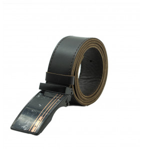 TIRU_ Genuine Leather with Automatic Buckle Adjustable Belt for Men 