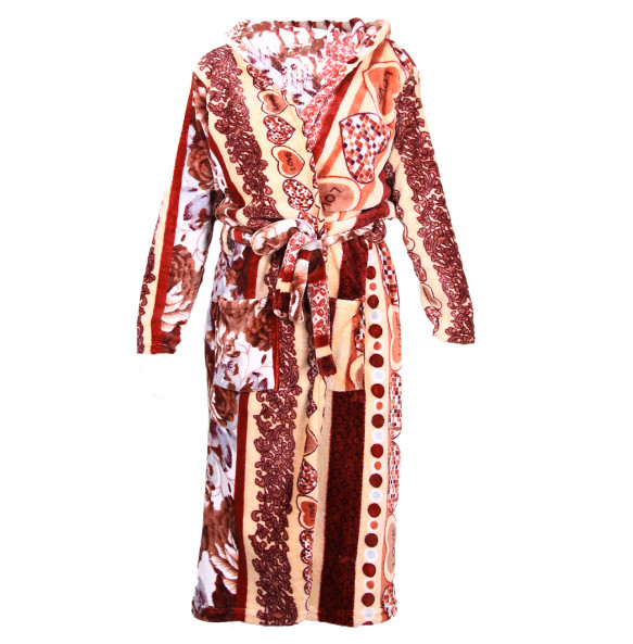 Kalu_ Adult's Soft Terry Hooded Bathrobe Dressing Gown