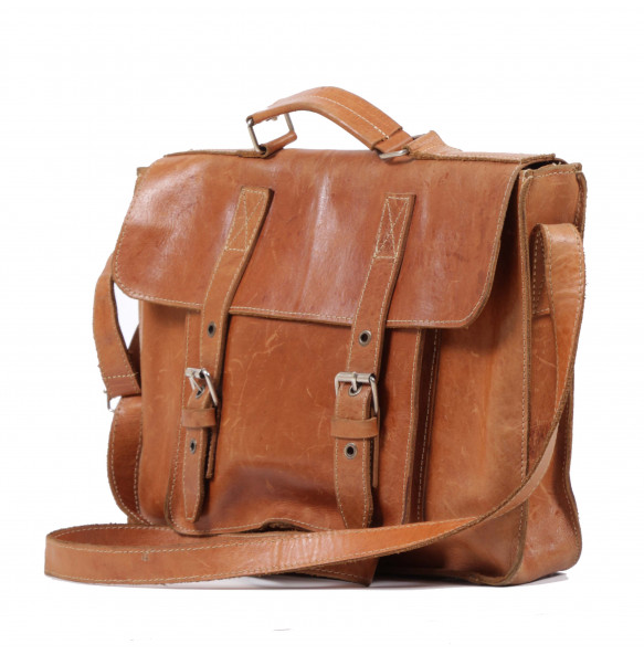 Mebetu_ Leather Laptop Shoulder Bag