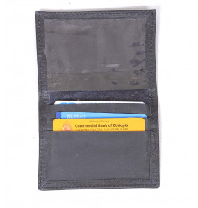 Yenaneshe _ Genuine Leather Black Wallet for ATM / License Card Case