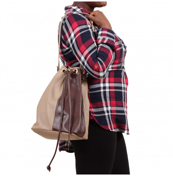  Yenaneshe_  Women's Bucket bag Leather Single Shoulder Bags  
