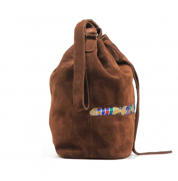 Yenaneshe_ Women's Soft Pure Leather Shoulder/ Bucket Bag