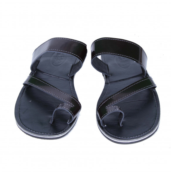 Fikadu _Men's Genuine Leather Flat Sandal Shoe
