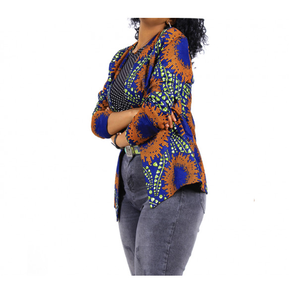 Aklilu_ Women African Print Coat