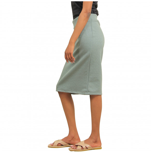 Aklilu _Women's Knee Length Skirt
