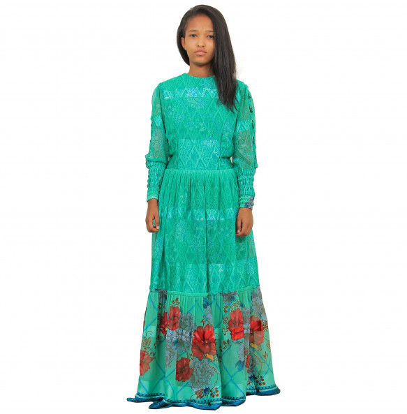 Berhan_Women’s Chiffon Dress With Netela