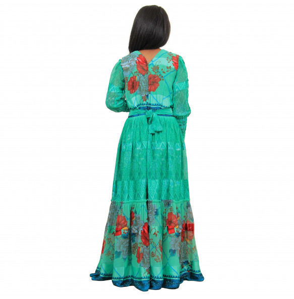Berhan_Women’s Chiffon Dress With Netela