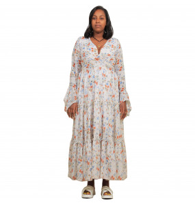 Berhan _Women's Flora Print Long Sleeve Dress