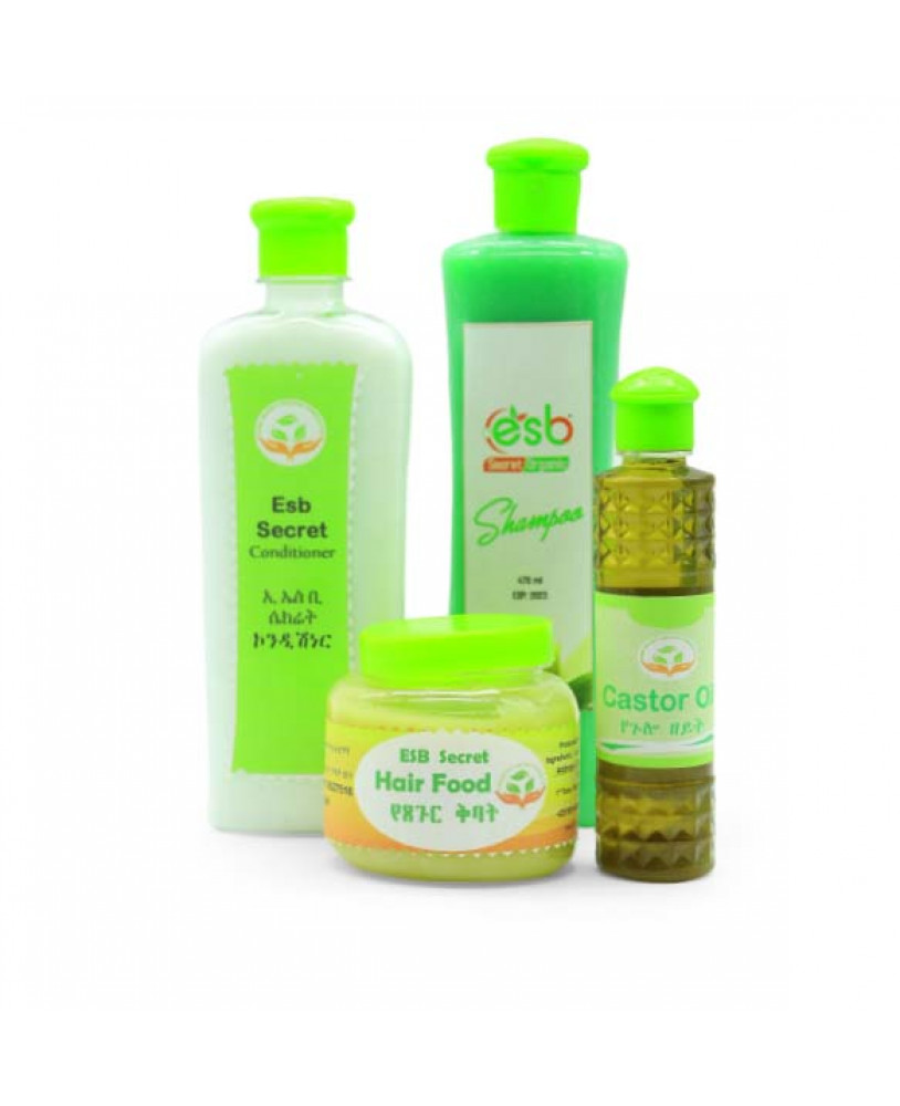 ESB Secret Hair Food ,Castor Oil ,Conditioner, Shampoo (Pack of 4)