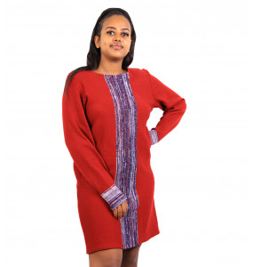Ethiopia_ 100% Thread Made Stylish Women’s Long- Sleeve Dress