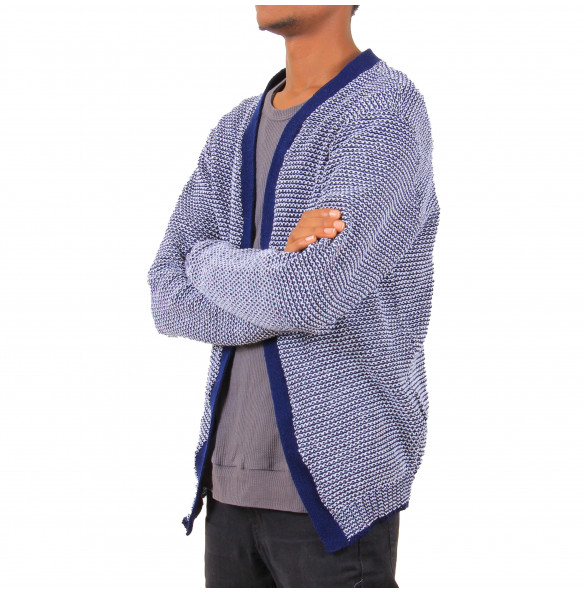 Ethiopia Long-sleeved open front knit sweater coat