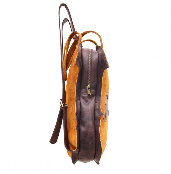 Elean Classic Genuine Leather Unisex School Backbag