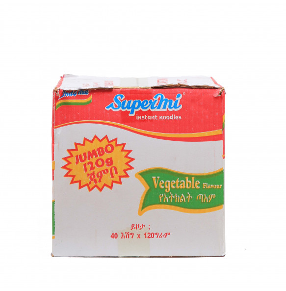 Supermi Indomie Instant Noodles Vegetable Flavour 120g (Pack of 40)