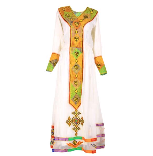 Amanuel_Women's Handmade Beautiful Traditional Dress With full Size"Netela'