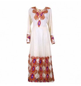 Amanuel_Hand Made Beautiful  Design Women's Traditional Dress With Full Size Netela