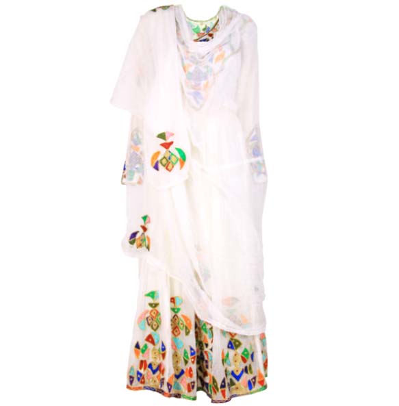 Amanuel_Women's Handmade Beautiful Traditional Dress With full Size" Netela"