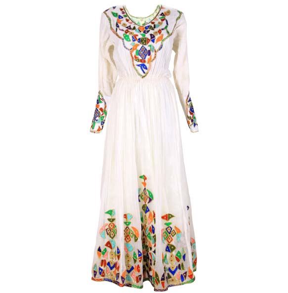 Amanuel_Women's Handmade Beautiful Traditional Dress With full Size" Netela"