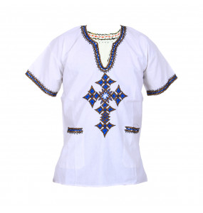 Mohamed_Men's 100% Cotton V- Neck  Traditional  Shirt