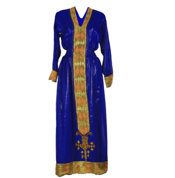 Mohamed_ Women's  Chiffon Traditional Dress With "Full Size Netela"