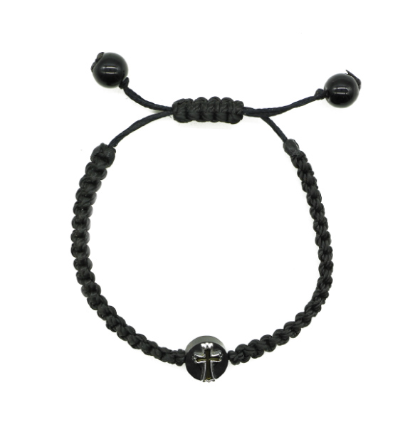 Yaread_  Unisex Hand Made Black String  Bracelet