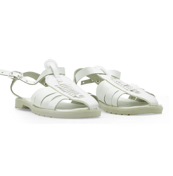 Esayas _Kids Leather White Sandal Shoe