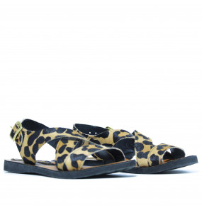 Senait _ Tiger Print Flat Sandal  for Women