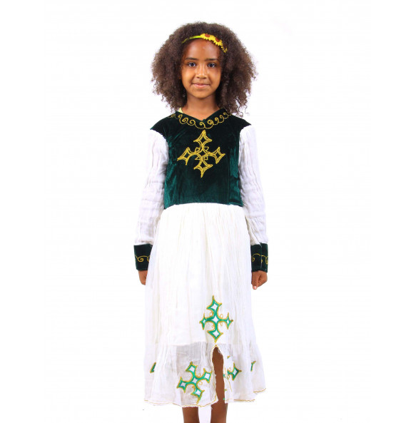 Baza _Kids Long-Sleeved Traditional Dress                 