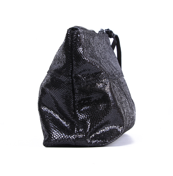 Teshome_ Fashion Black Shine Cosmetics Bag