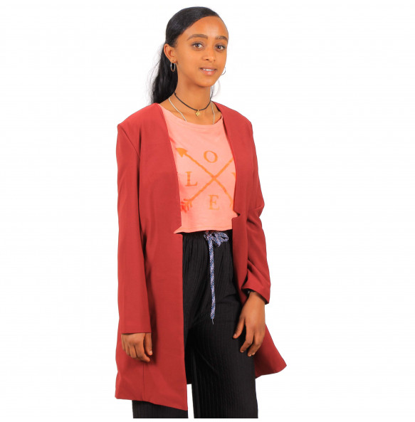 Aklilu_ Women's Open Front Long Sleeve Plus Size Cot 
