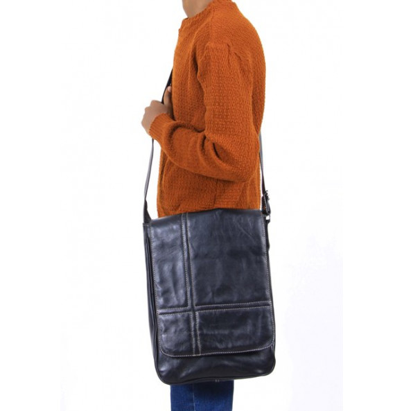 Faskia _Genuine Leather Cross body Lap top Bag (35*26)
