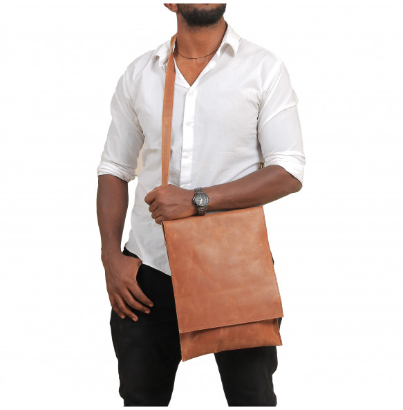 Fasika_ Leather Laptop  Shoulder Bag 