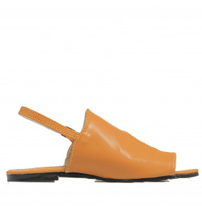 FASIKA_ Women's Leather Flat Open Shoe