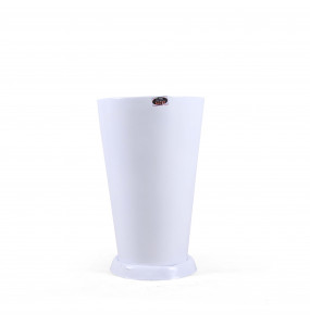Cone Shape White Plastic Flower Pot