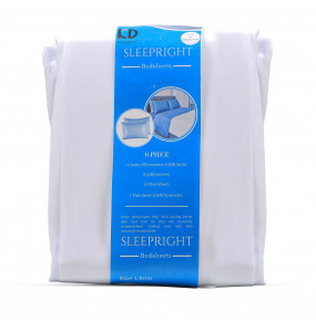 Luara-Sleep Right Bed Sheet 6 Pieces (1.80 cm)