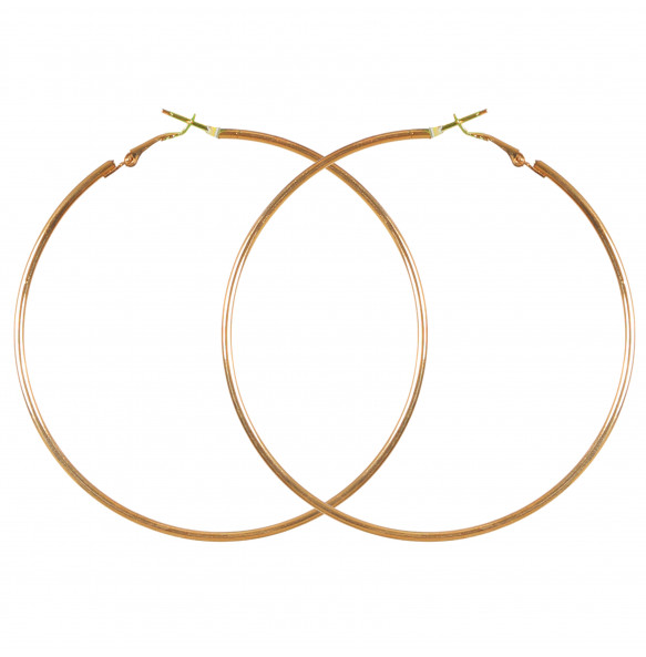 Women’s Circle Stainless steel Golden- tone Earring