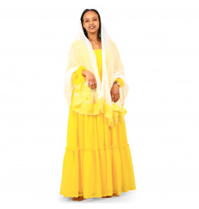   Amit-Women's Chiffon Beautiful Traditional Dress