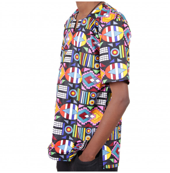 Sisaye _ Men’s Short Sleeve Africa Pattern Print T- Shirt