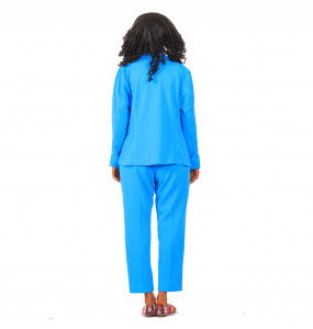 Mesifin _Women's Two-piece Long Sleeve Cot and pant set Suit