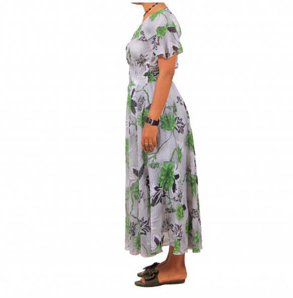 Osaye_ Women's Chiffon Short Sleeve Dress
