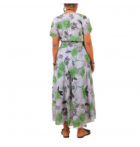 Osaye_ Women's Chiffon Short Sleeve Dress