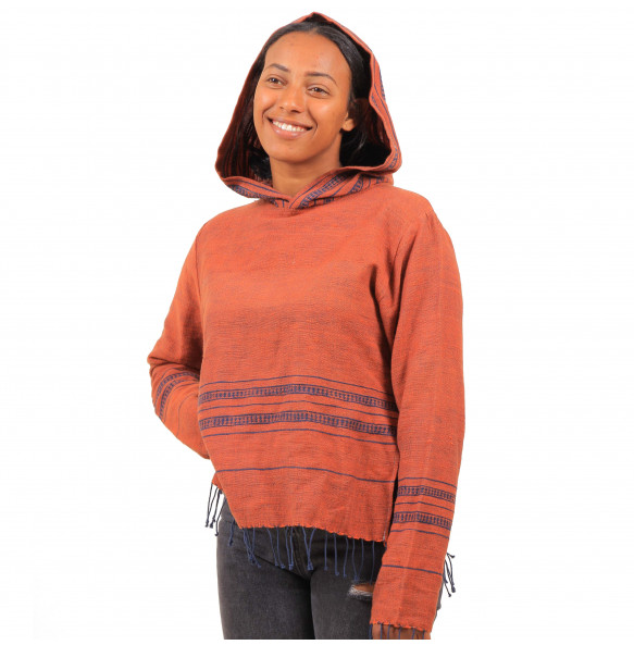 yefikir Women’s Cotton  Long-sleeved Traditional Hoodie Top 