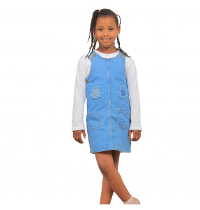 Ghion Jeans Girl’s Valley Pinafore Dress