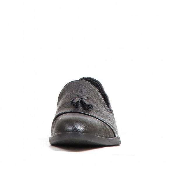 Anware_ Men's Leather Slip on Shoe with Tassel 