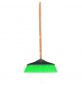 Fiber Broom Indoor / Outdoor Adjustable Handle