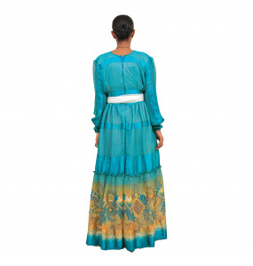 Asresash_ Women's Chiffon Beautiful Dress with small size 'netela'