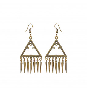 Selamawit_Women’s Triangle shape bronze Earring Jewelry 